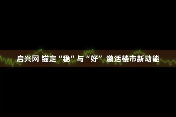 启兴网 锚定“稳”与“好” 激活楼市新动能