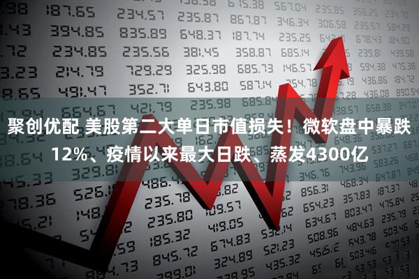 聚创优配 美股第二大单日市值损失！微软盘中暴跌12%、疫情以来最大日跌、蒸发4300亿