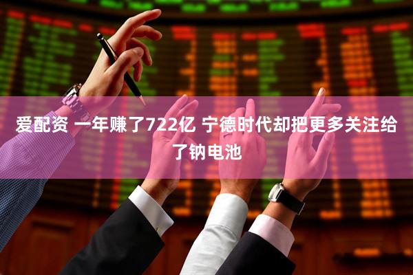 爱配资 一年赚了722亿 宁德时代却把更多关注给了钠电池