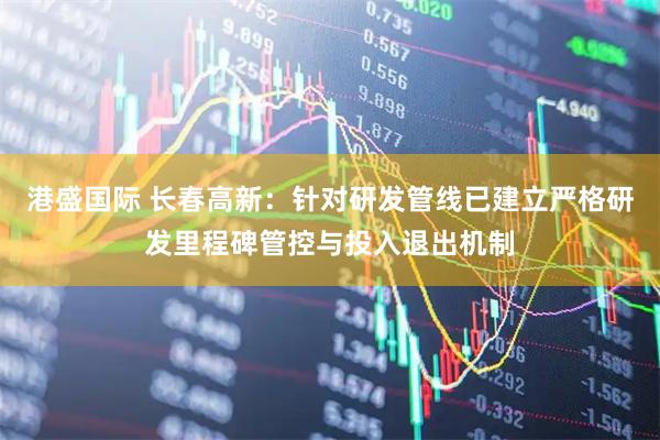 港盛国际 长春高新：针对研发管线已建立严格研发里程碑管控与投入退出机制