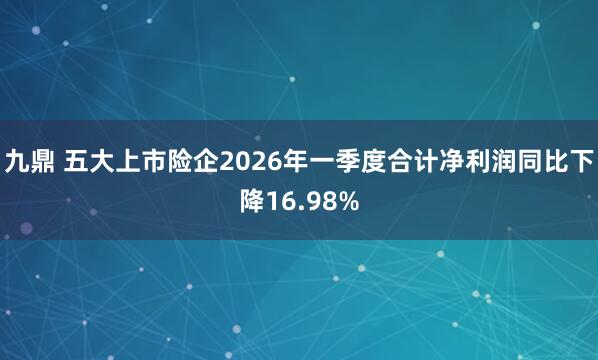 九鼎 五大上市险企2026年一季度合计净利润同比下降16.98%